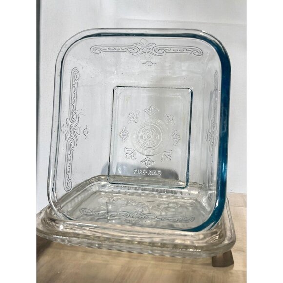 Vintage Fire King Clear Glass Refrigerator Dish - Elegant Retro Storage With Lid - Picture 4 of 10